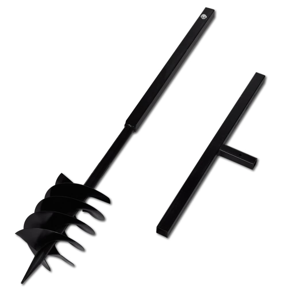 Burghiu de sol cu mâner 180 mm cu tub prelungitor 9 m, oțel Burghiu de sol cu mâner 180 mm cu tub prelungitor 9 m, oțel