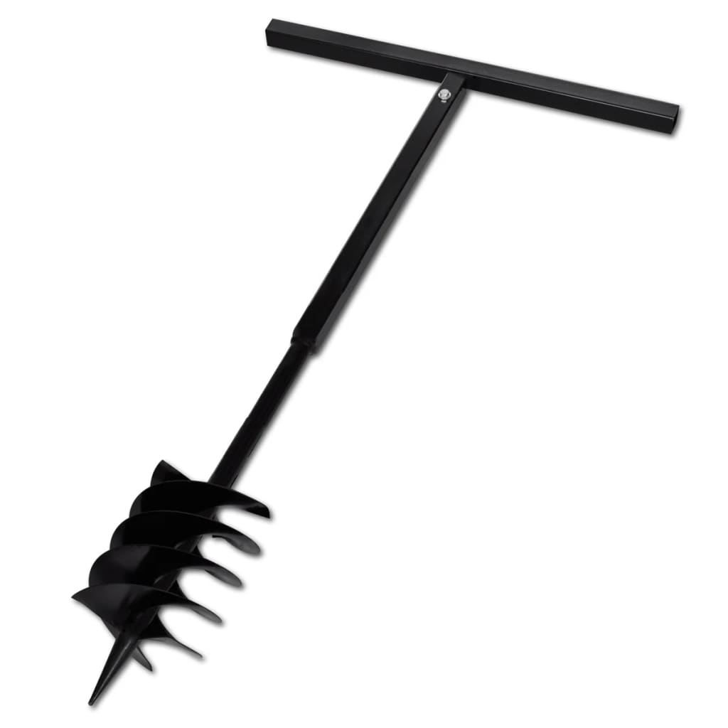 Burghiu de sol cu mâner 180 mm cu tub prelungitor 9 m, oțel Burghiu de sol cu mâner 180 mm cu tub prelungitor 9 m, oțel