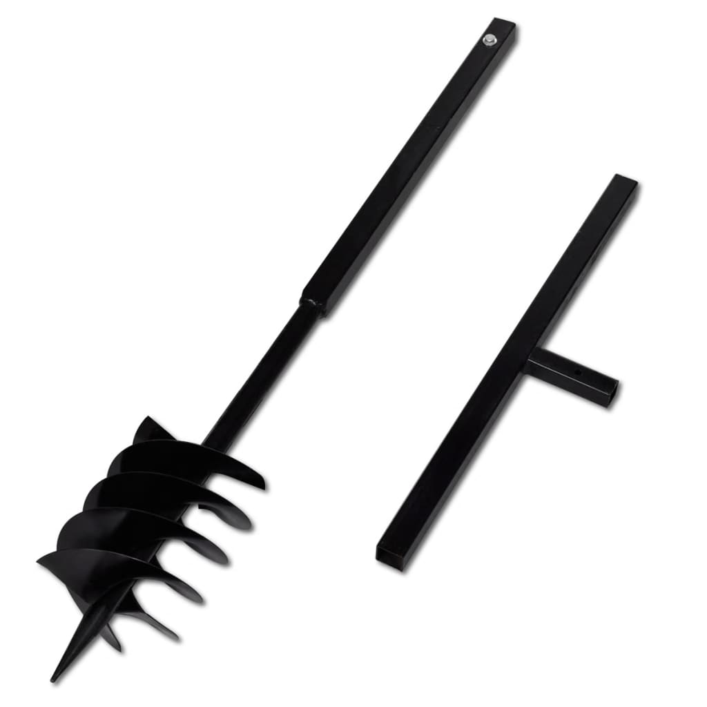 Burghiu de sol cu mâner 180 mm cu tub prelungitor 13 m, oțel Burghiu de sol cu mâner 180 mm cu tub prelungitor 13 m, oțel
