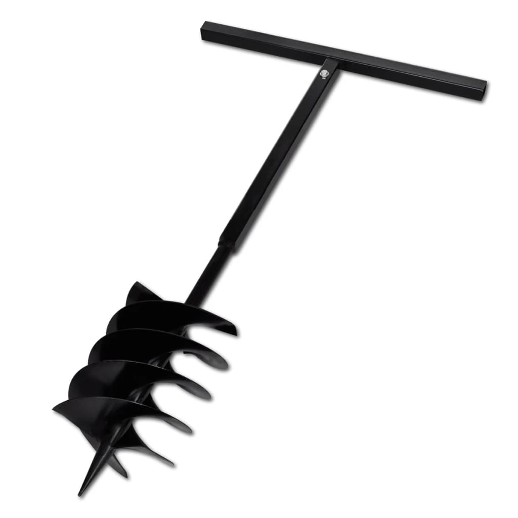 Burghiu de sol cu mâner 200 mm cu tub prelungitor 5 m, oțel Burghiu de sol cu mâner 200 mm cu tub prelungitor 5 m, oțel