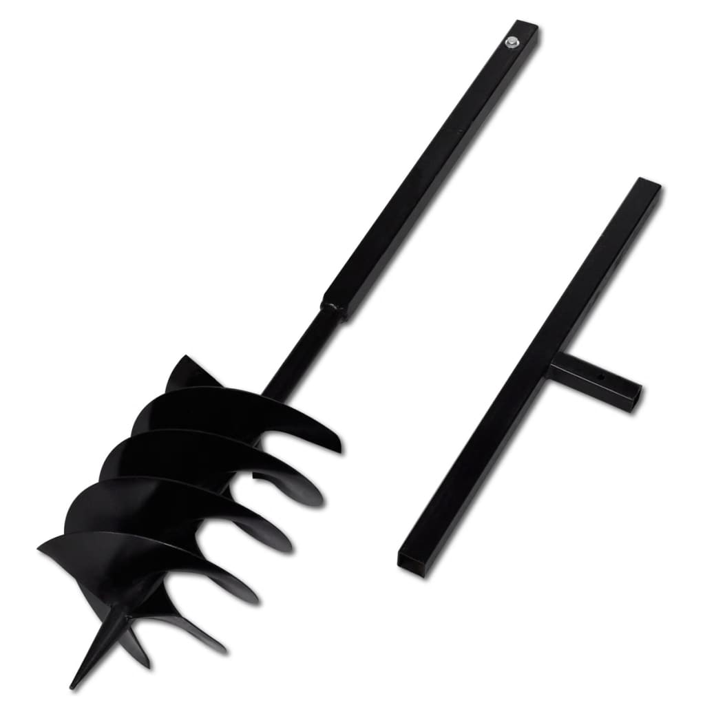 Burghiu de sol cu mâner 200 mm cu tub prelungitor 9 m, oțel Burghiu de sol cu mâner 200 mm cu tub prelungitor 9 m, oțel