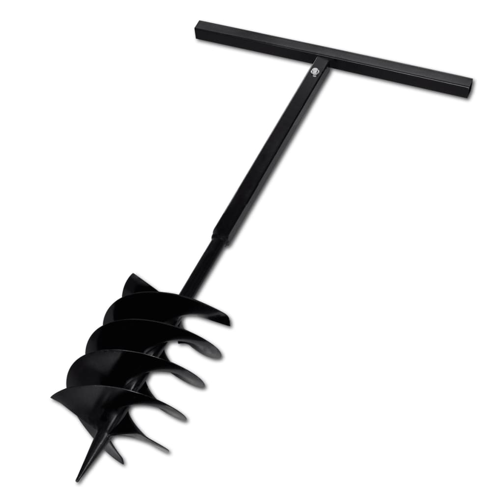 Burghiu de sol cu mâner 200 mm cu tub prelungitor 9 m, oțel Burghiu de sol cu mâner 200 mm cu tub prelungitor 9 m, oțel