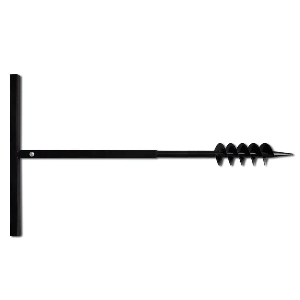 Burghiu de sol cu mâner 80 mm cu tub prelungitor 13 m, oțel Burghiu de sol cu mâner 80 mm cu tub prelungitor 13 m, oțel