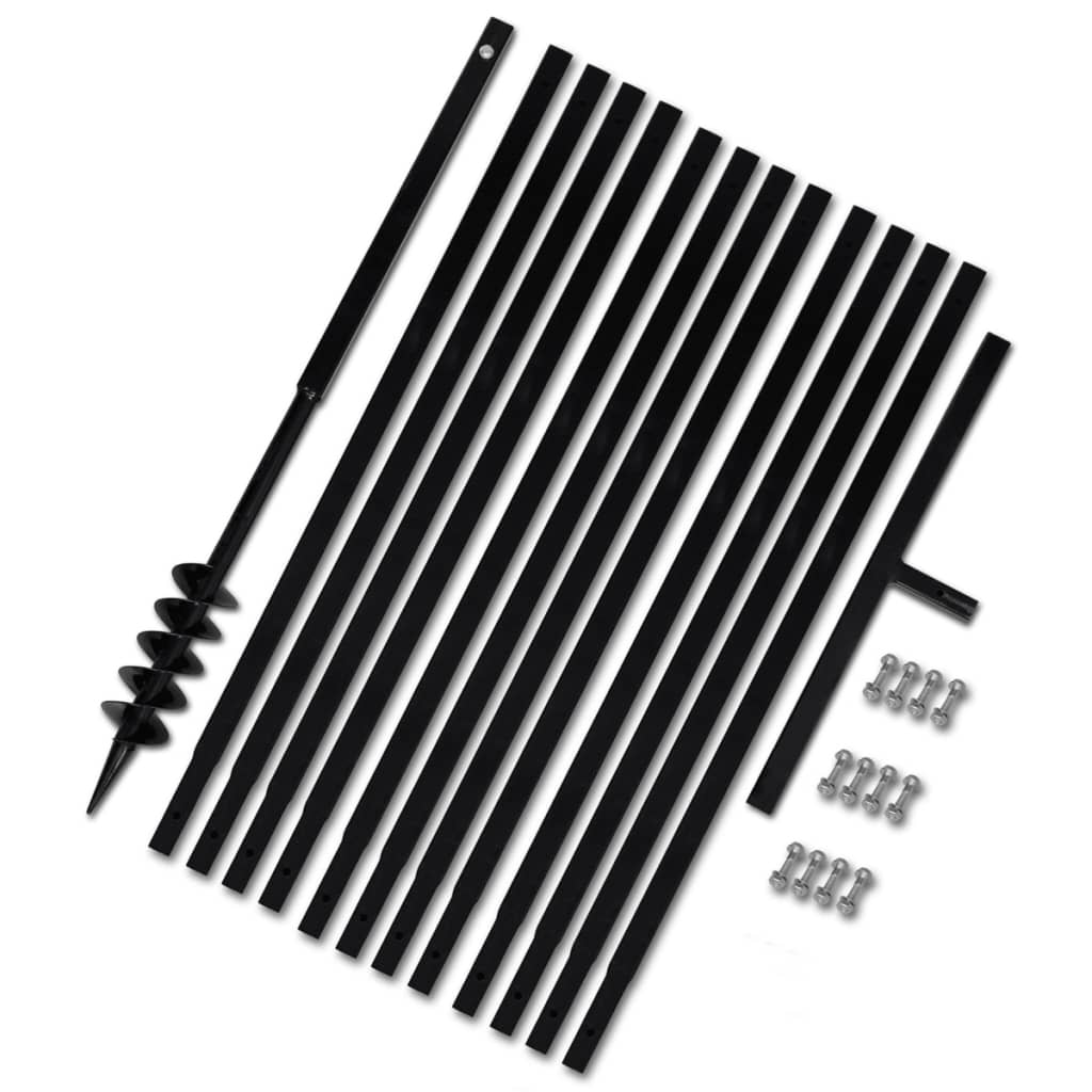 Burghiu de sol cu mâner 80 mm cu tub prelungitor 13 m, oțel Burghiu de sol cu mâner 80 mm cu tub prelungitor 13 m, oțel