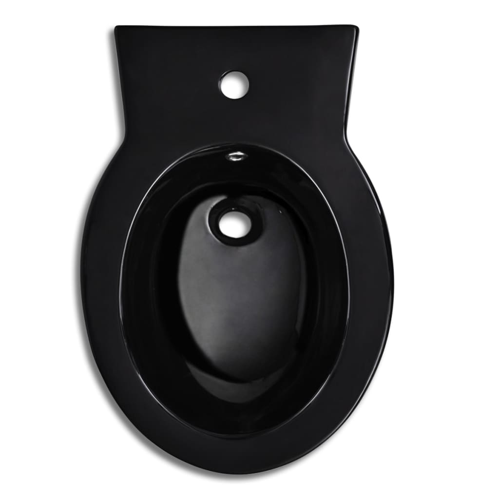 Set Toaletă și Bideu Ceramică Negru Set Toaletă și Bideu Ceramică Negru