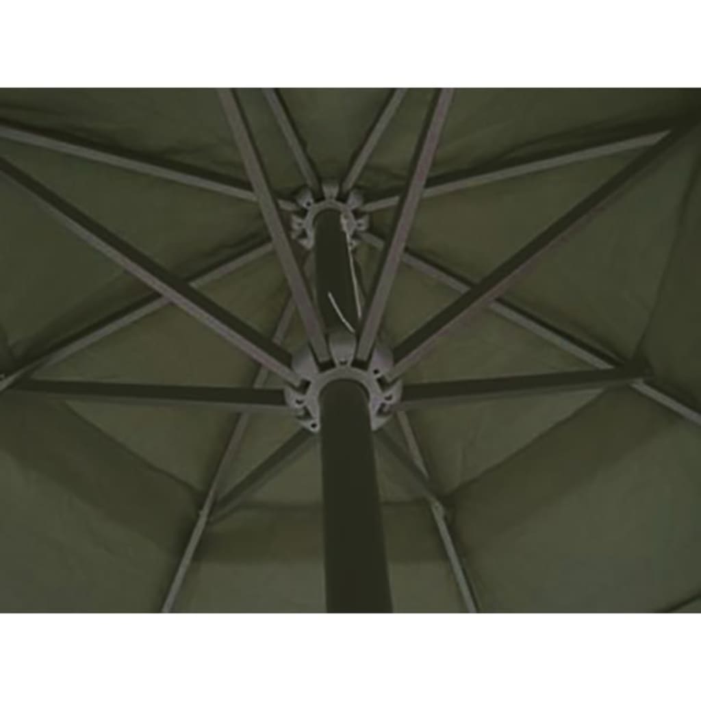 vidaXL Umbrelă de soare de grădină din aluminiu, bază portabilă, verde vidaXL Umbrelă de soare de grădină din aluminiu, bază portabilă, verde
