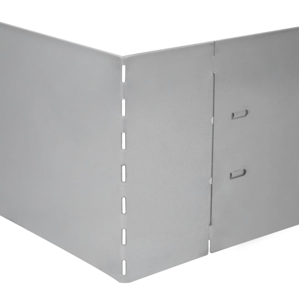 vidaXL Set gard gazon plăci flexibile 20 buc. 100x14 cm oțel zincat