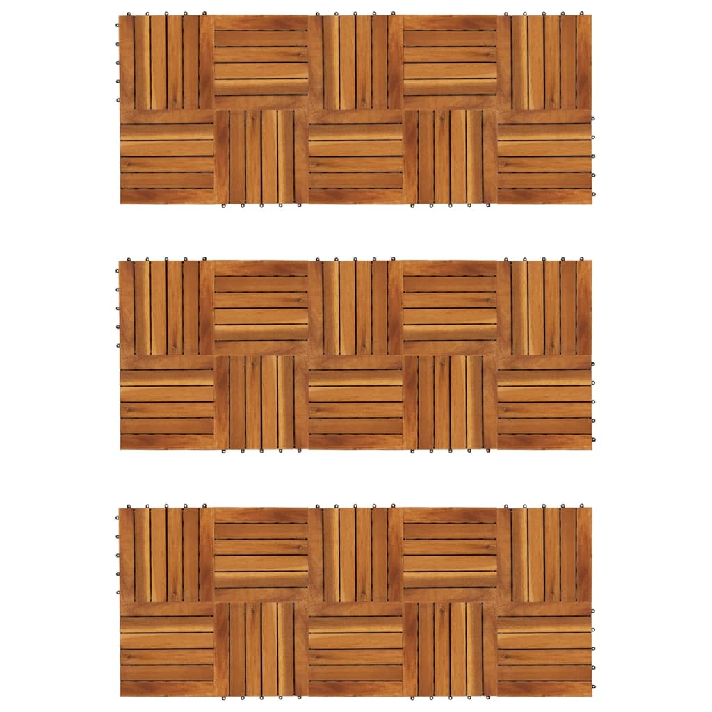 Set dale din lemn de salcâm cu model vertical 30 x 30 cm, 30 buc. Set dale din lemn de salcâm cu model vertical 30 x 30 cm, 30 buc.