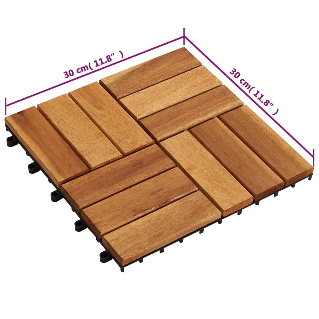 Set dale din lemn de salcâm 30 x 30 cm, 30 buc. Set dale din lemn de salcâm 30 x 30 cm, 30 buc.