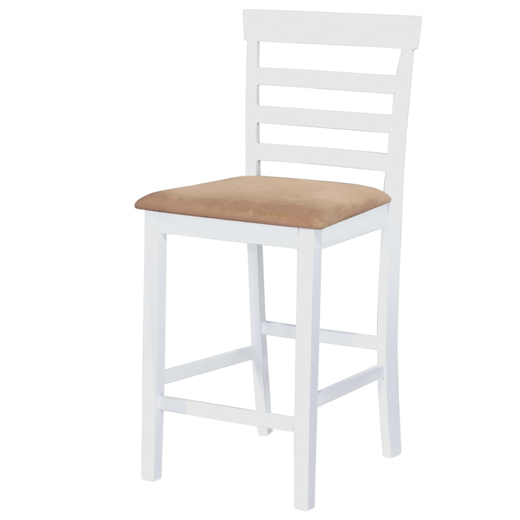 vidaXL Set mobilier de bar din lemn, masă și 4 scaune, alb vidaXL Set mobilier de bar din lemn, masă și 4 scaune, alb