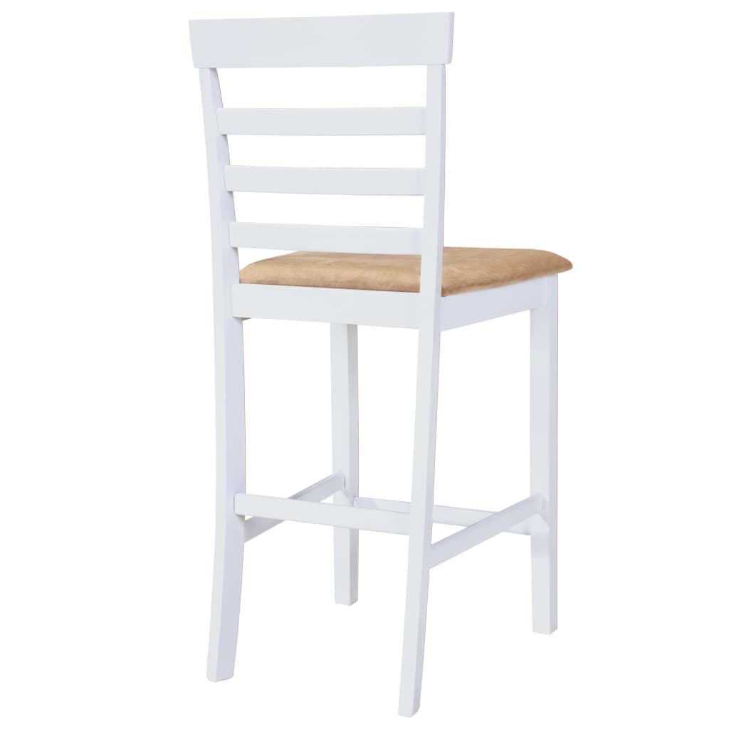 vidaXL Set mobilier de bar din lemn, masă și 4 scaune, alb vidaXL Set mobilier de bar din lemn, masă și 4 scaune, alb