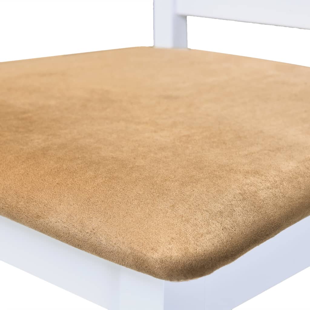 vidaXL Set mobilier de bar din lemn, masă și 4 scaune, alb vidaXL Set mobilier de bar din lemn, masă și 4 scaune, alb