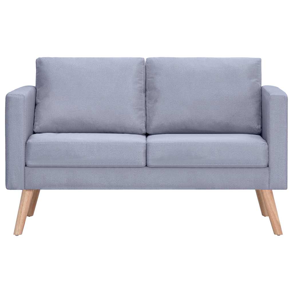 vidaXL Set canapele cu 2 locuri și 3 locuri, textil, gri deschis