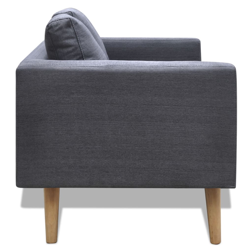 vidaXL Set canapele cu 2 locuri și 3 locuri, textil, gri închis vidaXL Set canapele cu 2 locuri și 3 locuri, textil, gri închis