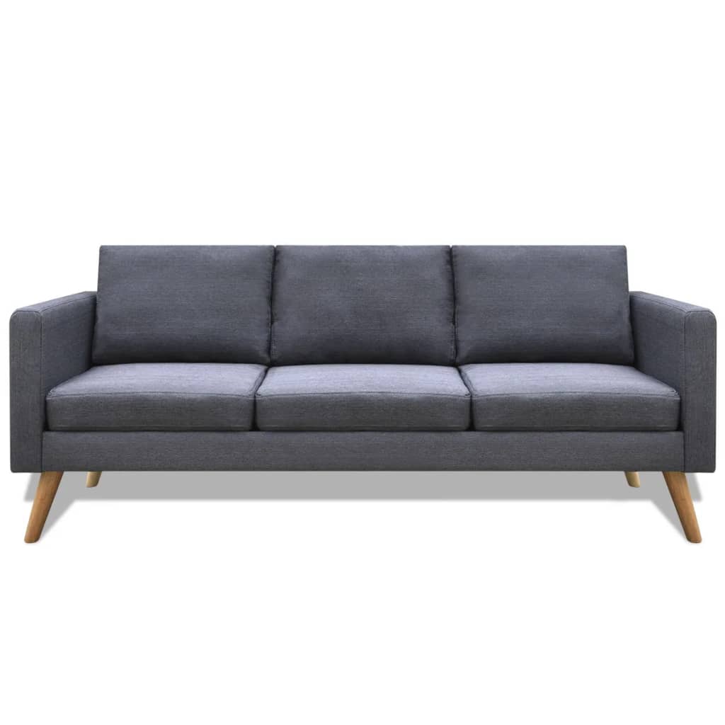 vidaXL Set canapele cu 2 locuri și 3 locuri, textil, gri închis vidaXL Set canapele cu 2 locuri și 3 locuri, textil, gri închis
