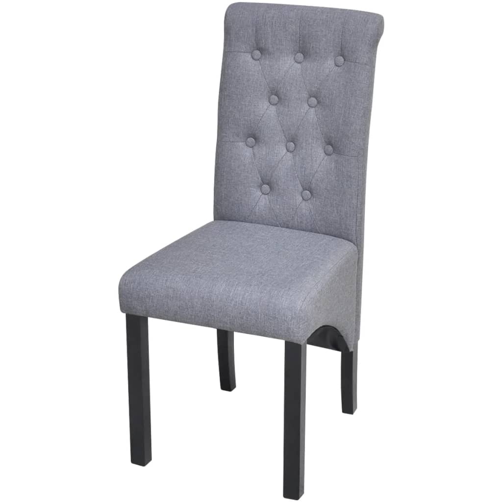 vidaXL Scaune de bucătărie pivotante, 4 buc., gri deschis, textil vidaXL Scaune de bucătărie pivotante, 4 buc., gri deschis, textil