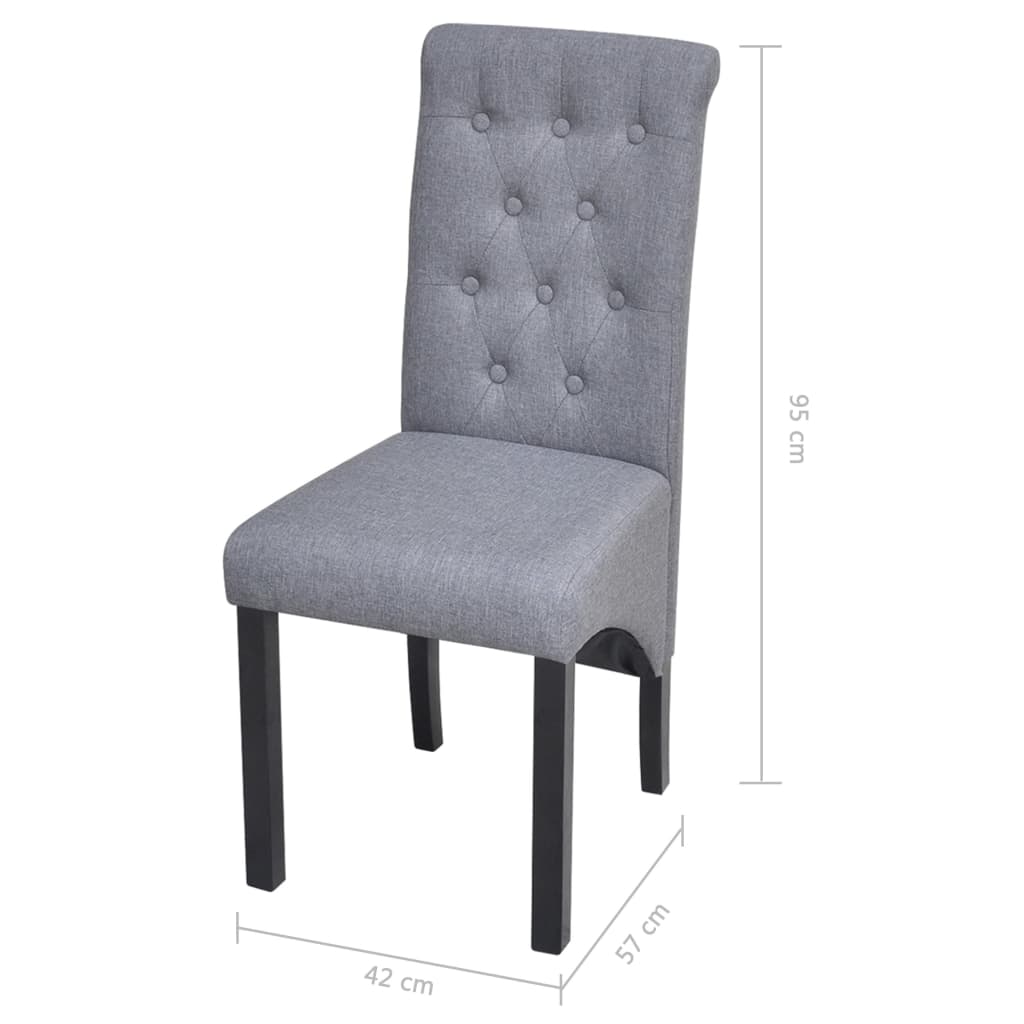 vidaXL Scaune de bucătărie pivotante, 4 buc., gri deschis, textil vidaXL Scaune de bucătărie pivotante, 4 buc., gri deschis, textil