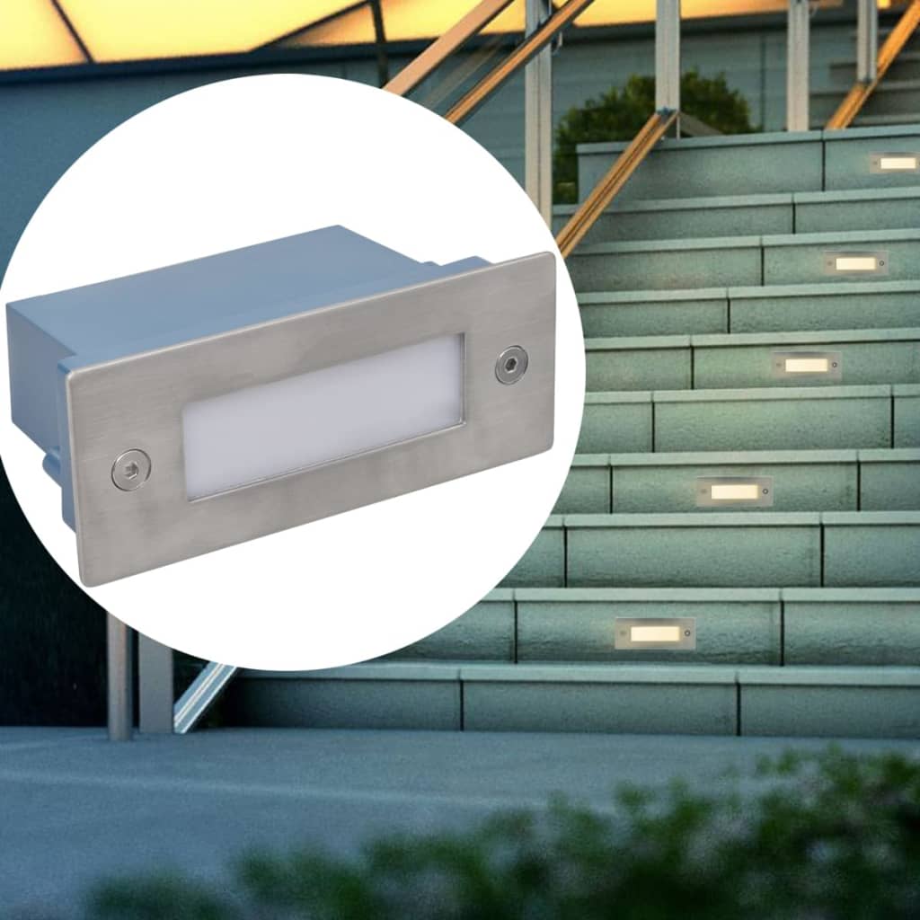 vidaXL Corpuri de iluminat trepte cu LED 44 x 111 x 56 mm, 6 buc. vidaXL Corpuri de iluminat trepte cu LED 44 x 111 x 56 mm, 6 buc.