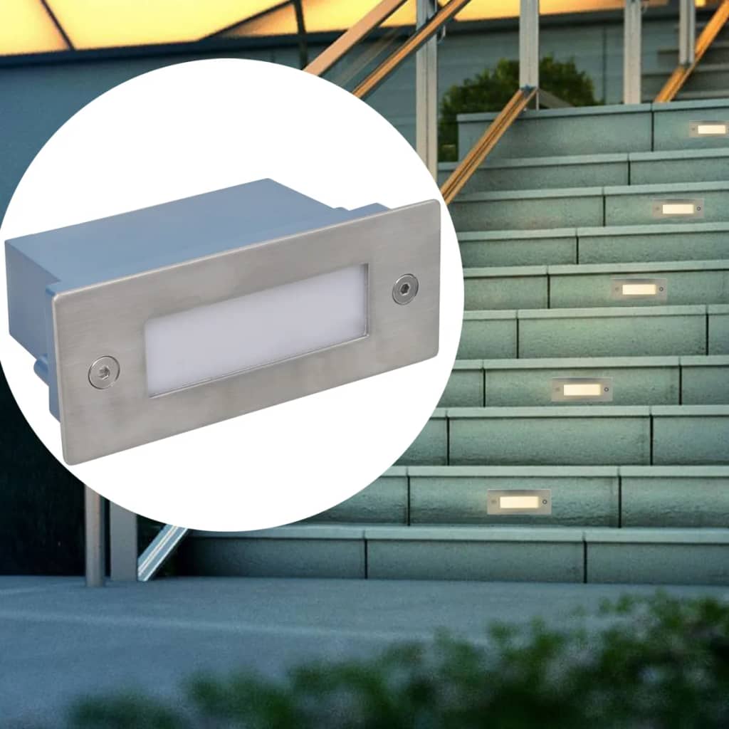 vidaXL Corpuri de iluminat trepte cu LED 44 x 111 x 56 mm, 12 buc. vidaXL Corpuri de iluminat trepte cu LED 44 x 111 x 56 mm, 12 buc.