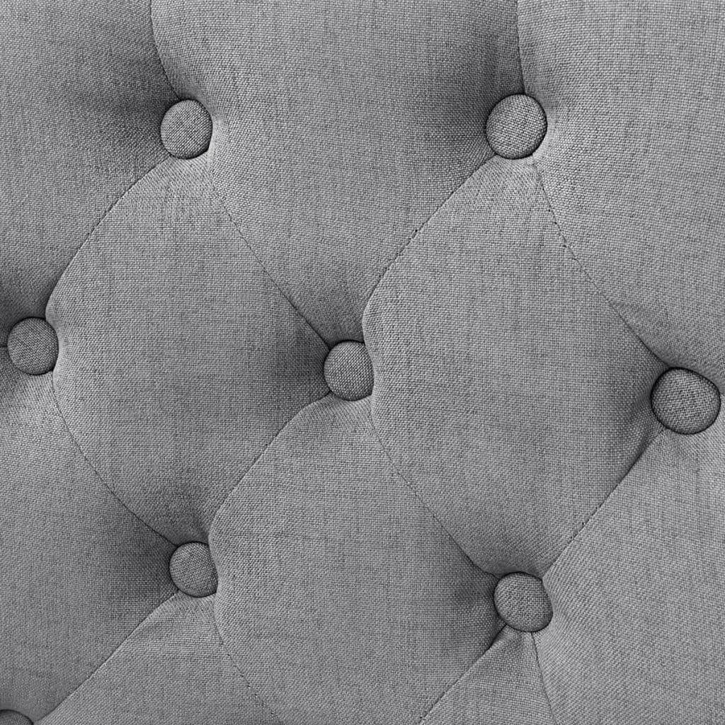 vidaXL Scaune de sufragerie, 6 buc., gri deschis, material textil