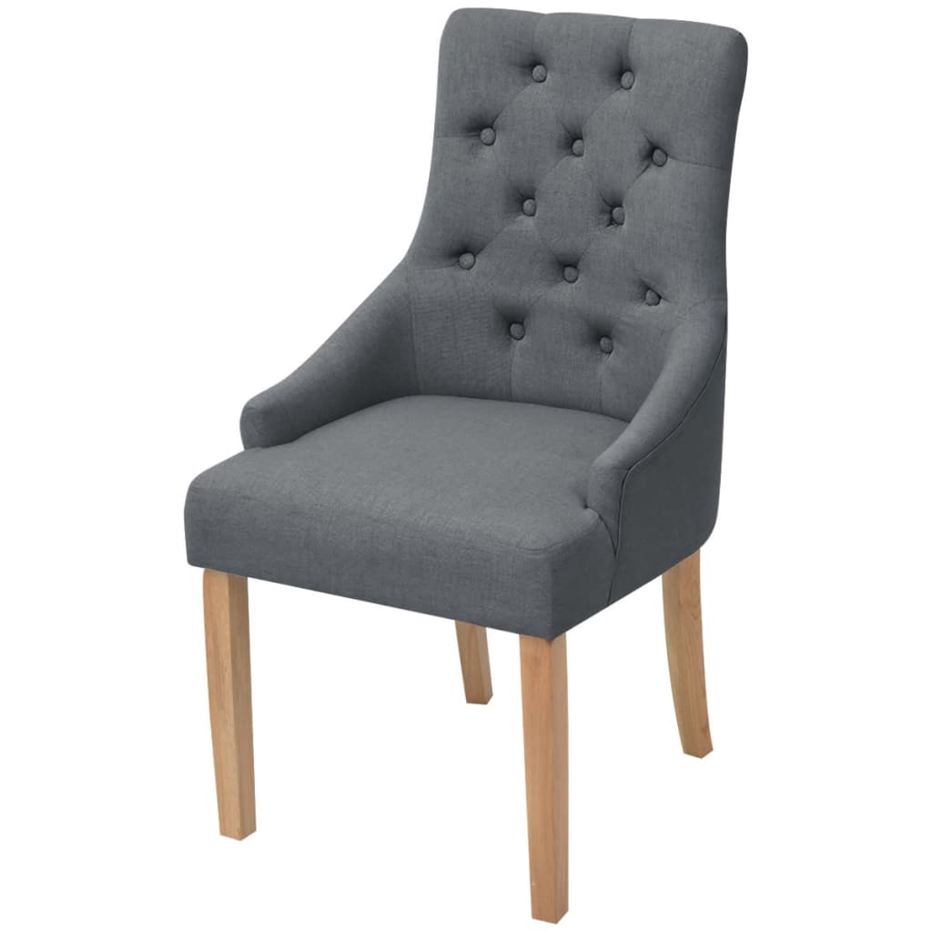 vidaXL Scaune de bucătărie pivotante, 4 buc., gri închis, textil vidaXL Scaune de bucătărie pivotante, 4 buc., gri închis, textil