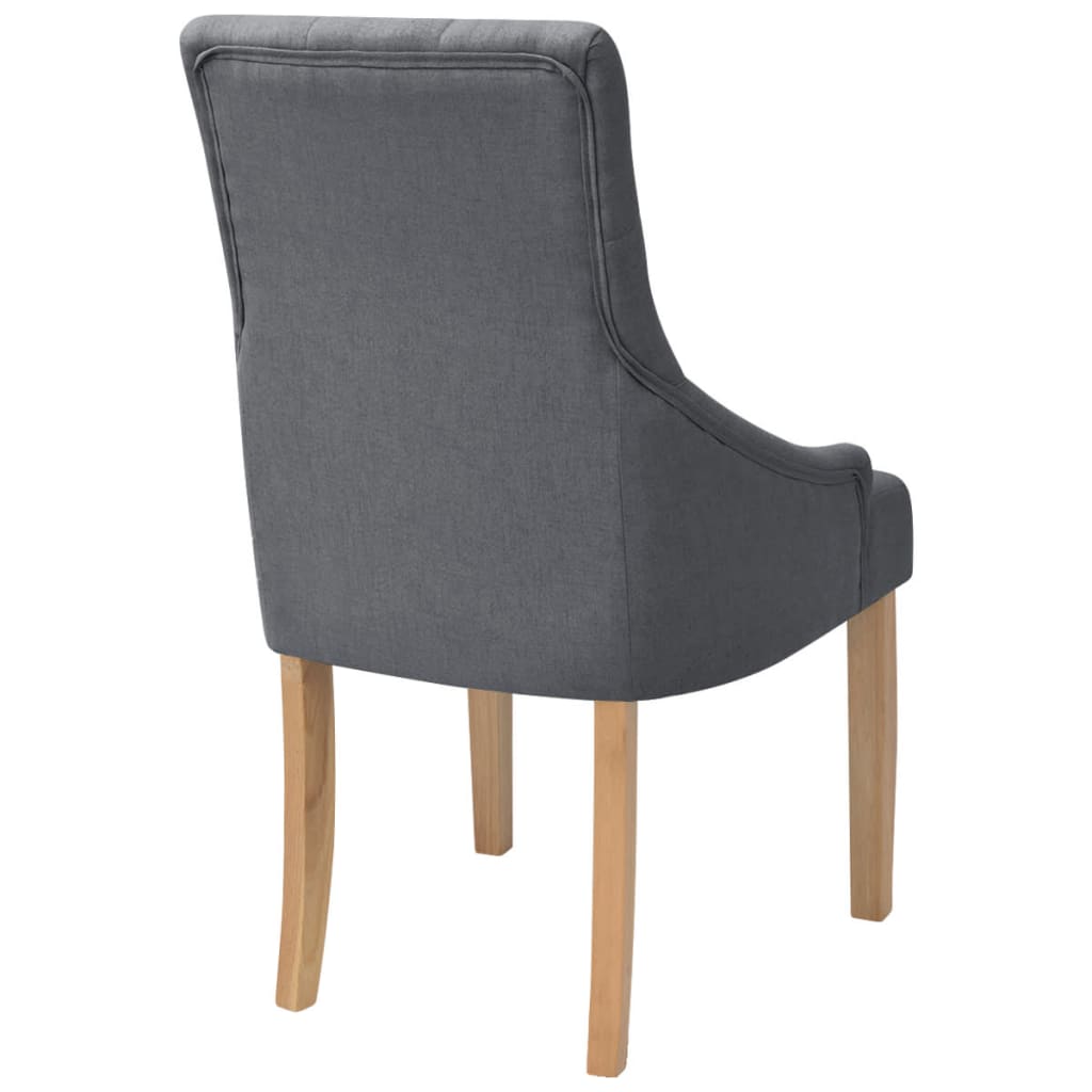 vidaXL Scaune de bucătărie pivotante, 4 buc., gri închis, textil vidaXL Scaune de bucătărie pivotante, 4 buc., gri închis, textil