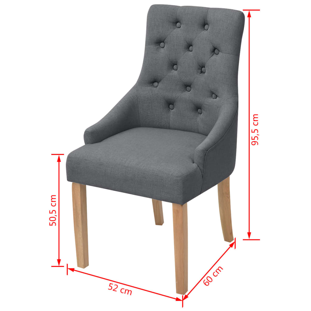 vidaXL Scaune de bucătărie pivotante, 4 buc., gri închis, textil vidaXL Scaune de bucătărie pivotante, 4 buc., gri închis, textil