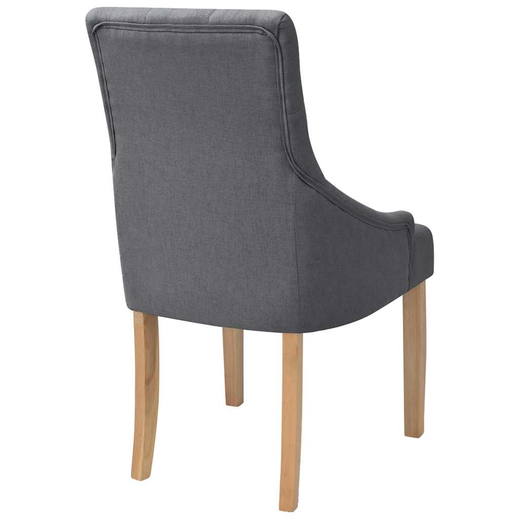 vidaXL Scaune de sufragerie, 6 buc., gri închis, material textil