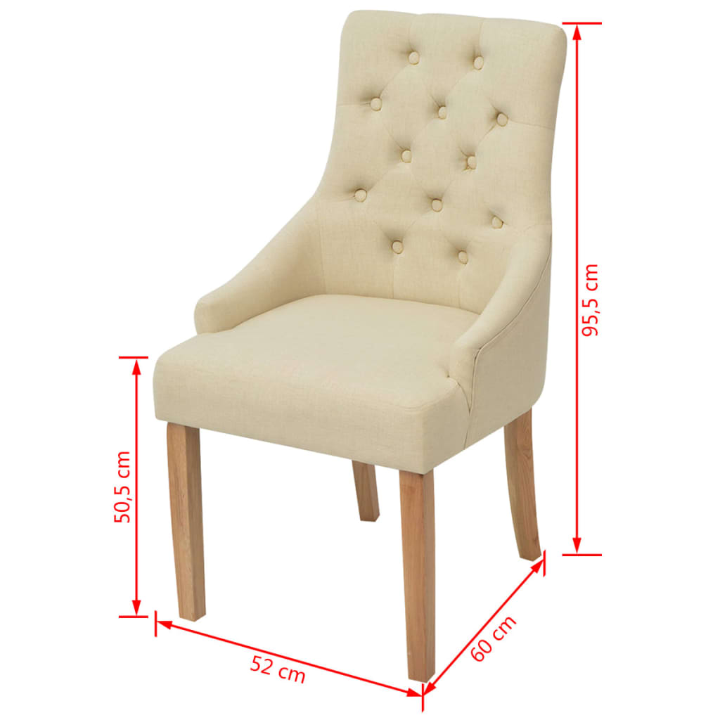vidaXL Scaune de bucătărie, 4 buc., material textil