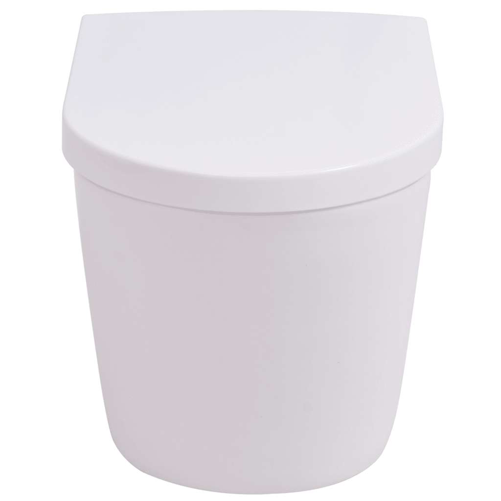 vidaXL Vas toaletă suspendat cu rezervor încastrat, ceramică, alb vidaXL Vas toaletă suspendat cu rezervor încastrat, ceramică, alb