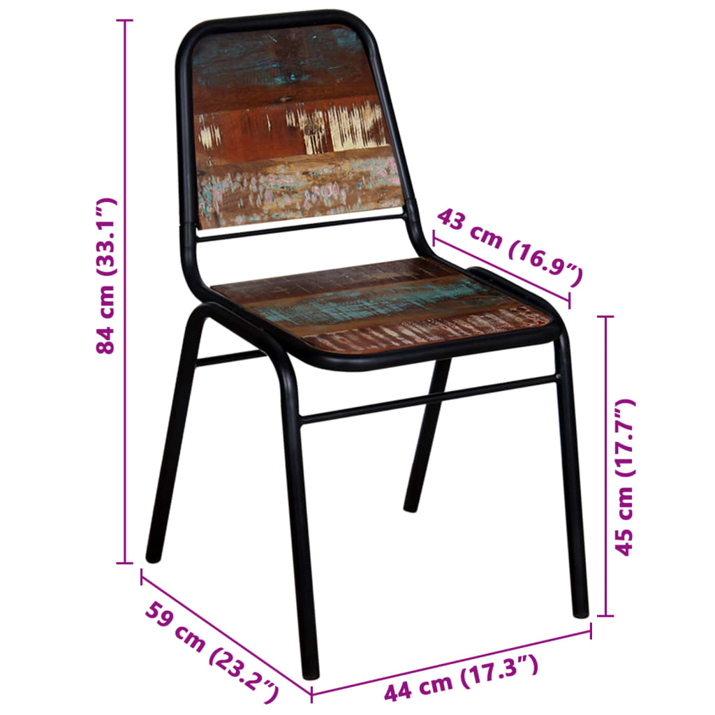 vidaXL Scaune de bucătărie, 6 buc., lemn masiv reciclat vidaXL Scaune de bucătărie, 6 buc., lemn masiv reciclat