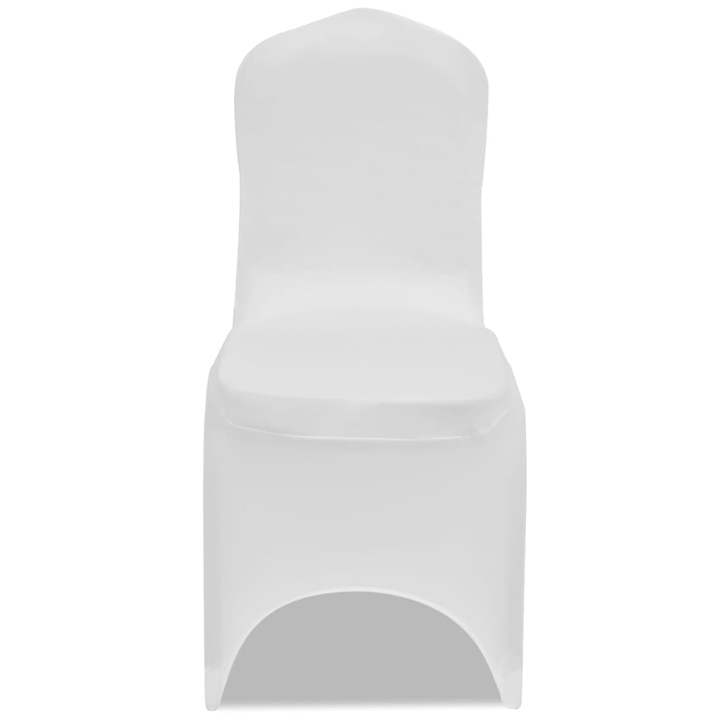 vidaXL Huse elastice scaun, alb, 100 buc. vidaXL Huse elastice scaun, alb, 100 buc.