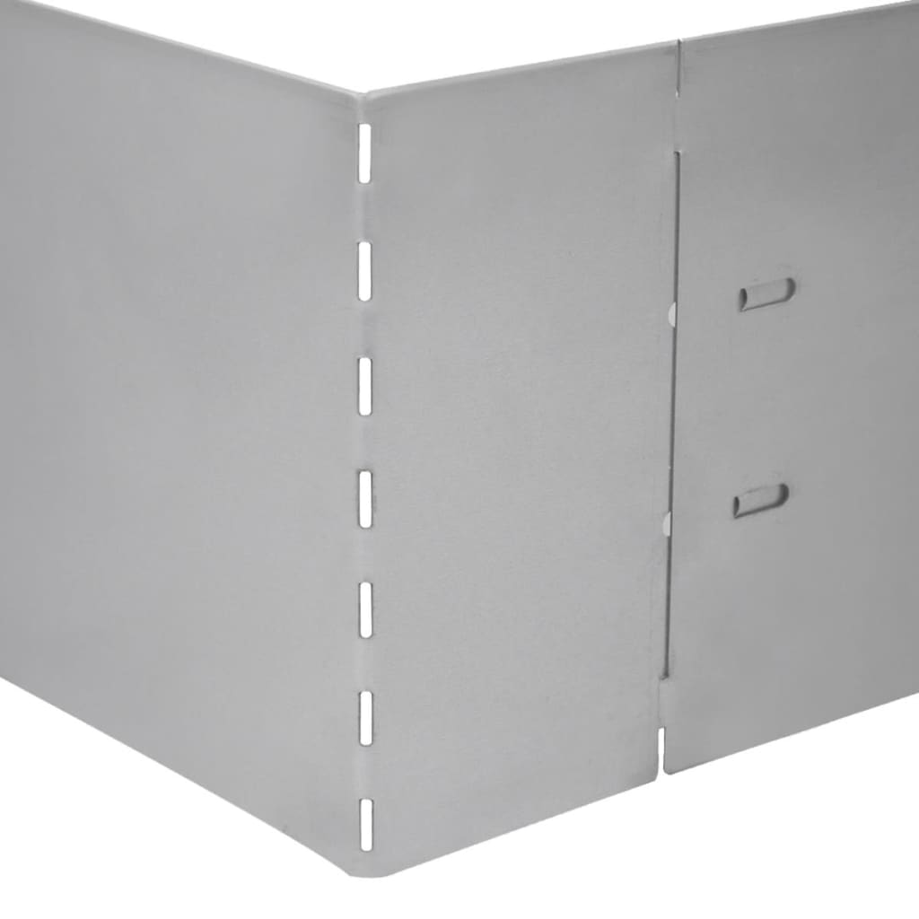 vidaXL Gard de gazon, 15 buc., 100 x 20 cm, oțel galvanizat vidaXL Gard de gazon, 15 buc., 100 x 20 cm, oțel galvanizat