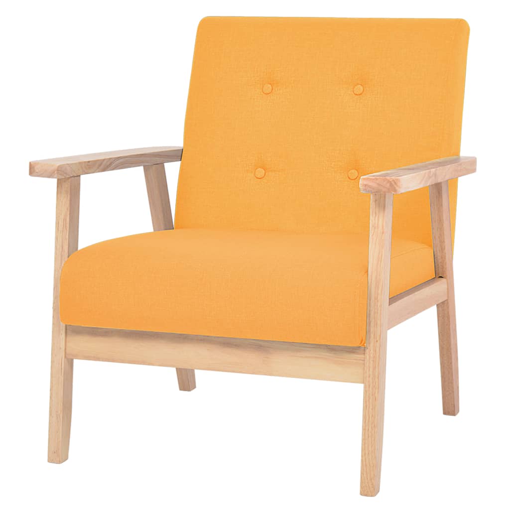 vidaXL Set de canapele 2 piese, textil, galben