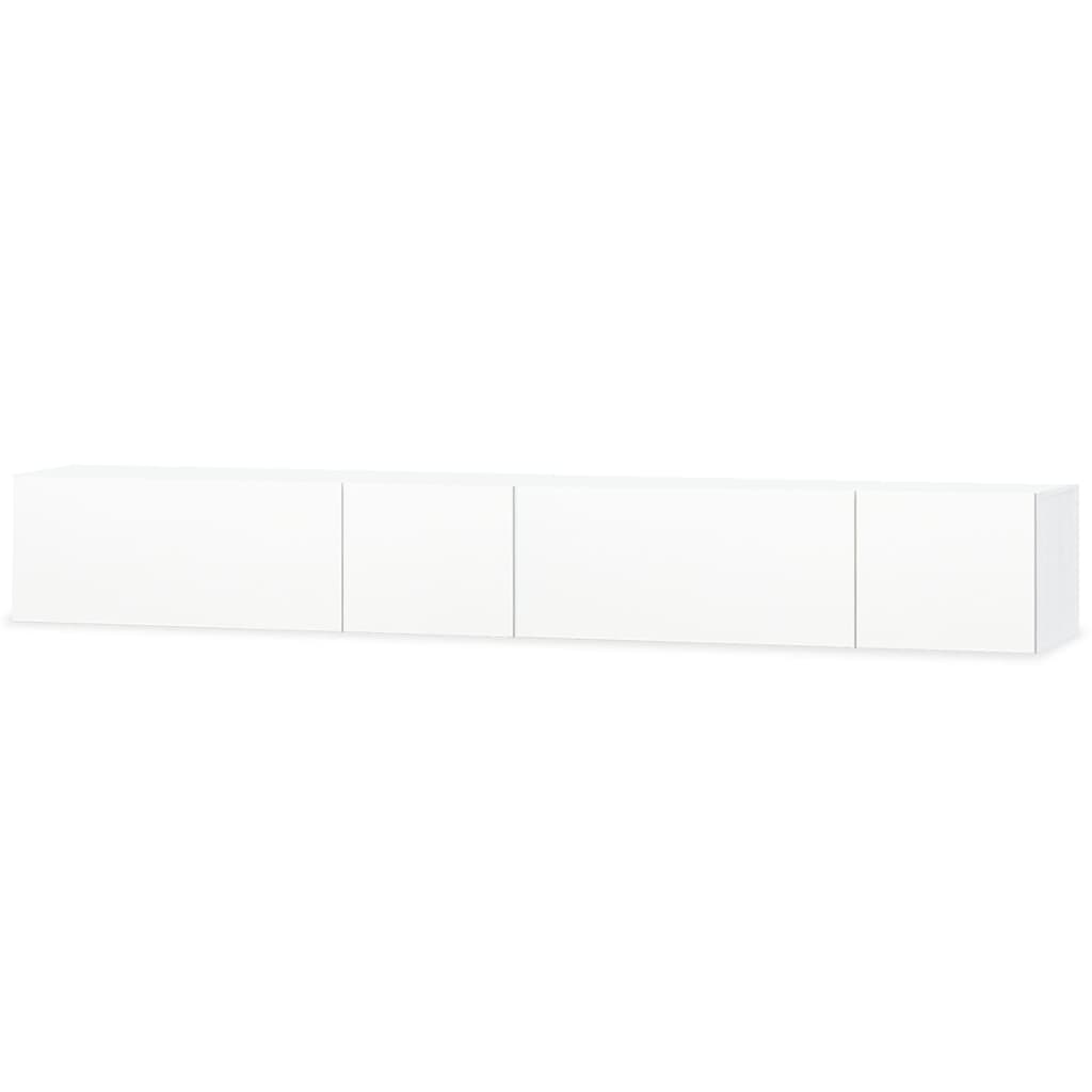 vidaXL Comode TV, 2 buc, PAL, 120x40x34 cm, alb extralucios