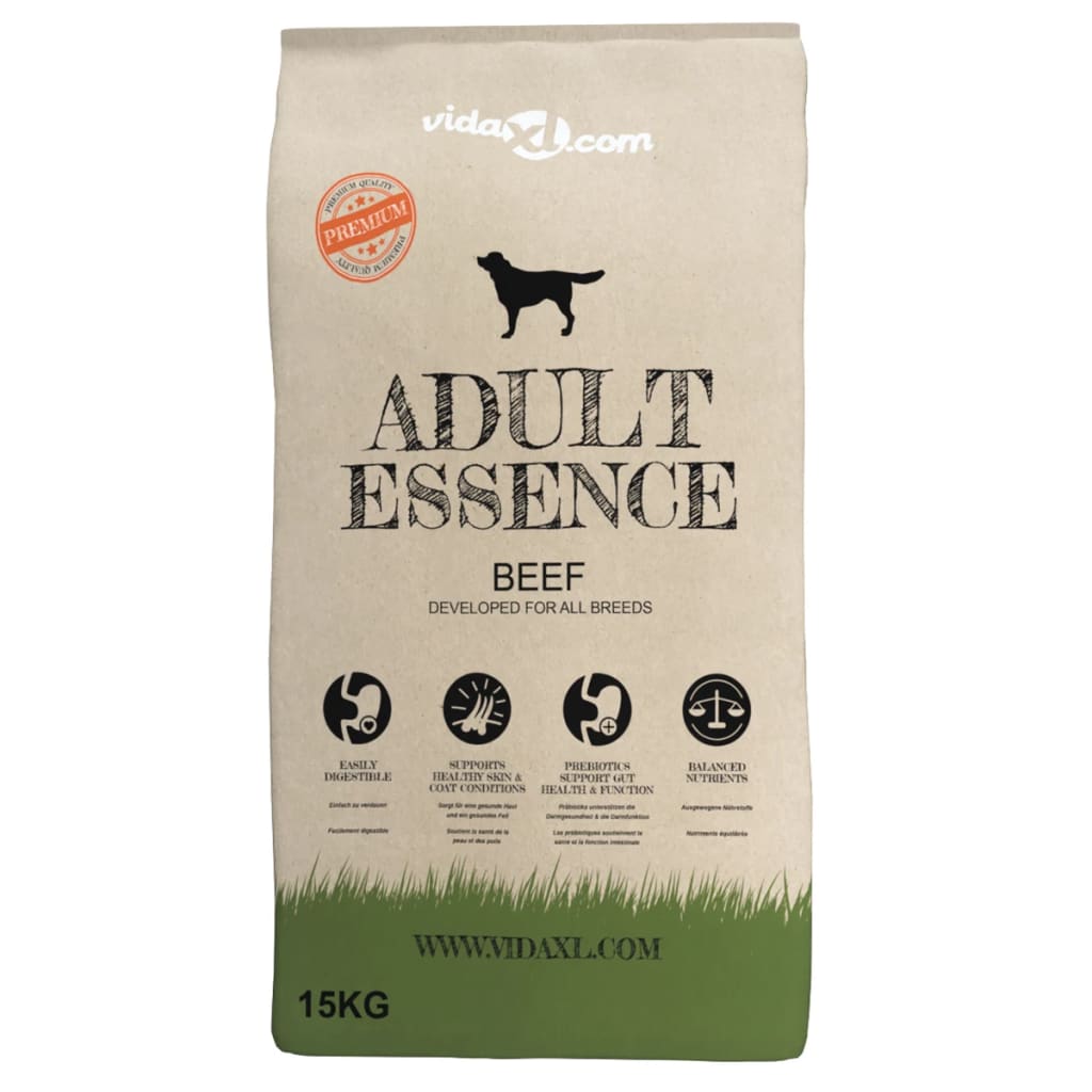 vidaXL Hrană uscată pentru câini Adult Essence Beef 2 buc. 30 kg vidaXL Hrană uscată pentru câini Adult Essence Beef 2 buc. 30 kg