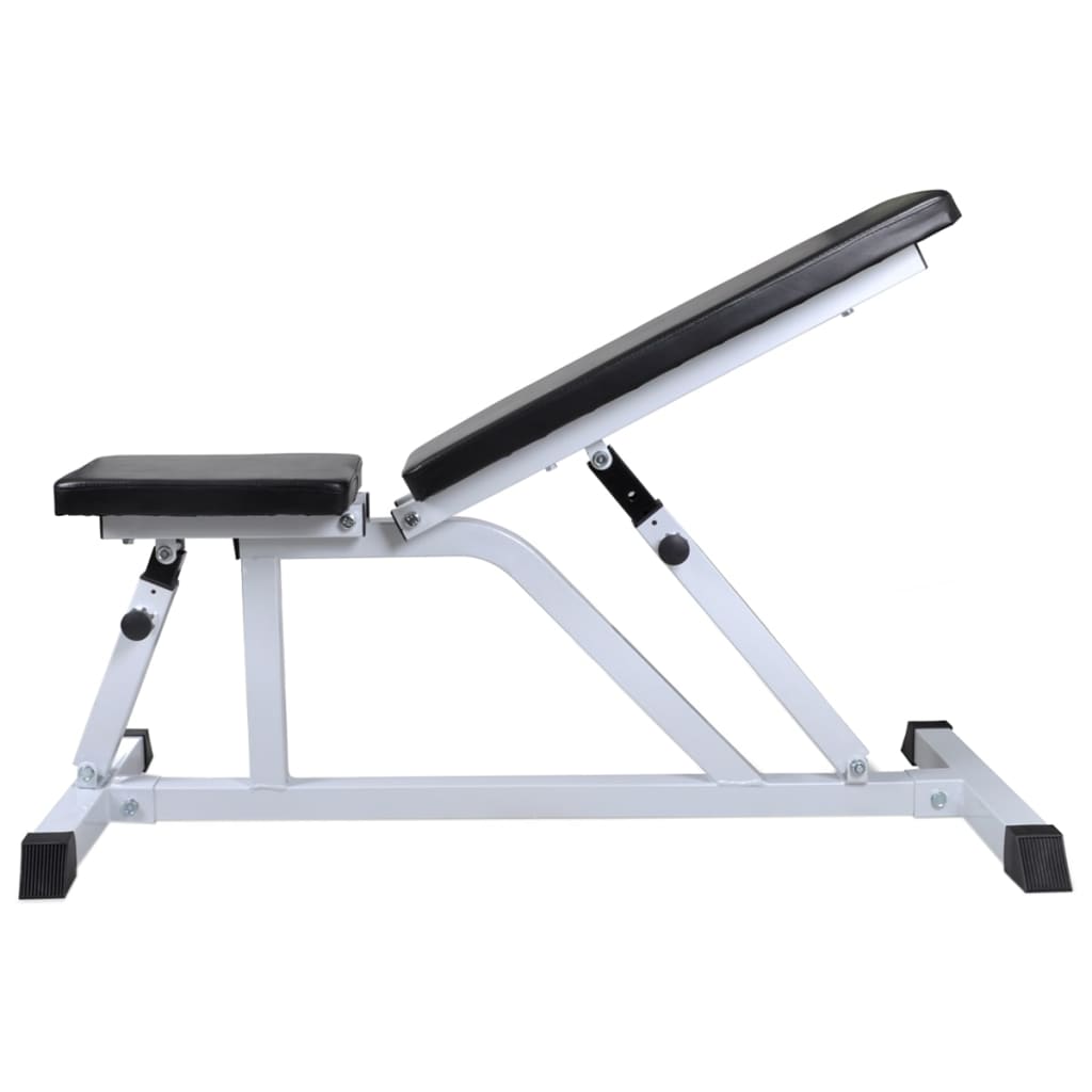 vidaXL Bancă de antrenament cu set de haltere și gantere, 60,5 kg vidaXL Bancă de antrenament cu set de haltere și gantere, 60,5 kg