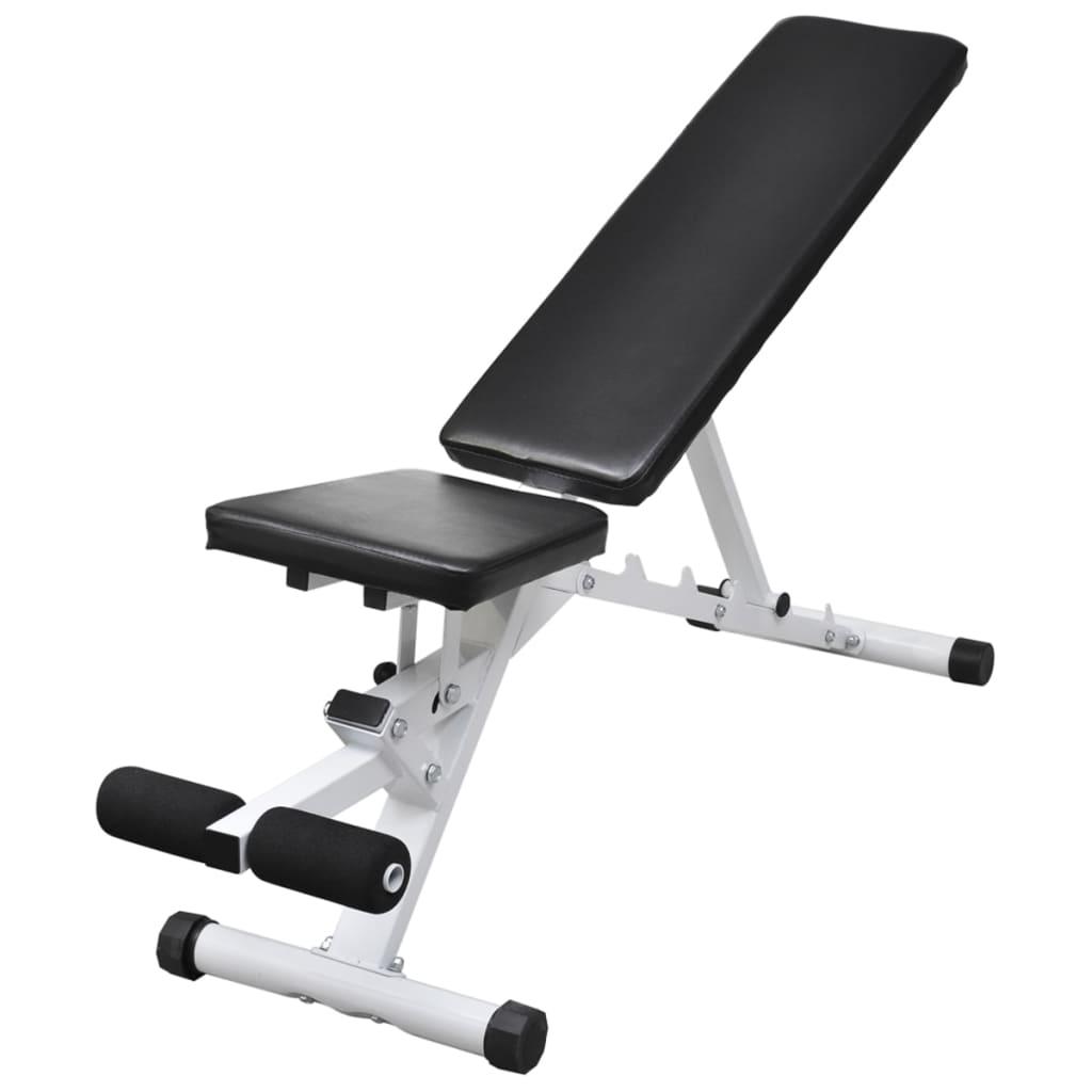 vidaXL Bancă de antrenament cu set de haltere și gantere, 60,5 kg vidaXL Bancă de antrenament cu set de haltere și gantere, 60,5 kg