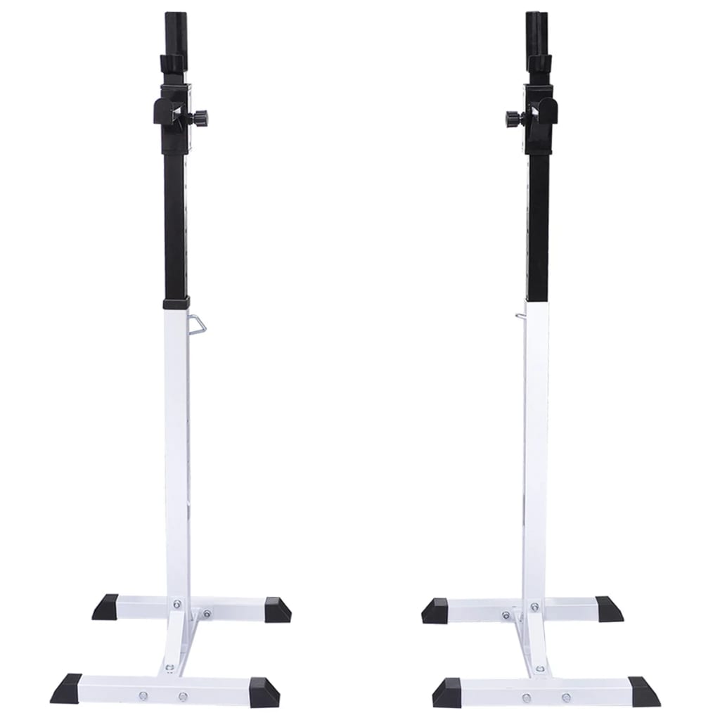 vidaXL Suport haltere genuflexiuni cu halteră și set gantere 60,5 kg vidaXL Suport haltere genuflexiuni cu halteră și set gantere 60,5 kg