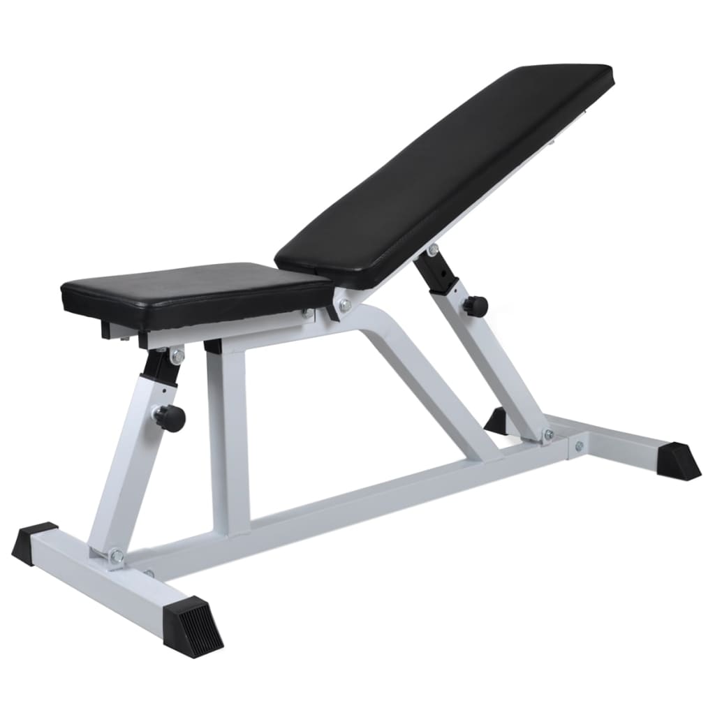 vidaXL Bancă de antrenament cu set de haltere și gantere, 30,5 kg vidaXL Bancă de antrenament cu set de haltere și gantere, 30,5 kg