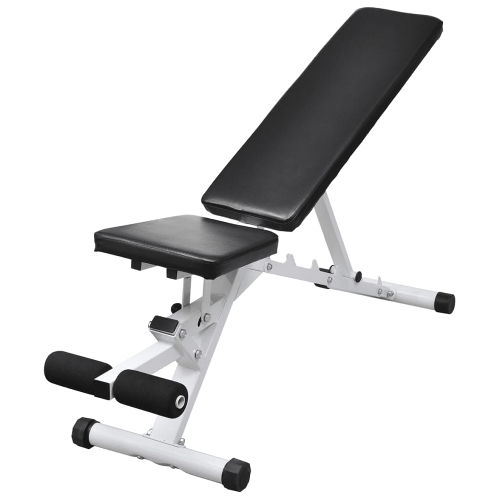 vidaXL Bancă de antrenament cu set de haltere și gantere, 30,5 kg vidaXL Bancă de antrenament cu set de haltere și gantere, 30,5 kg