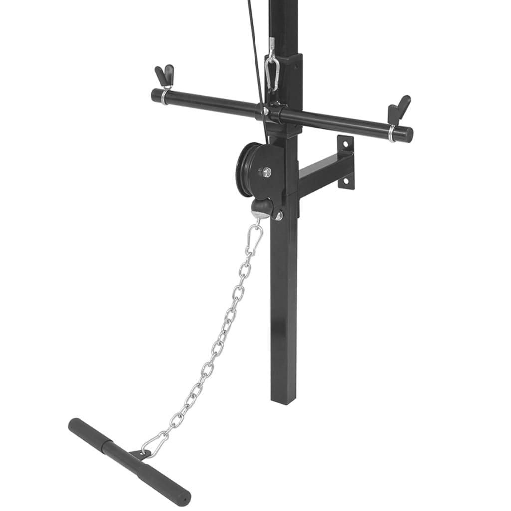 vidaXL Turn de forță montat pe perete cu set haltere & gantere 30,5 kg vidaXL Turn de forță montat pe perete cu set haltere & gantere 30,5 kg