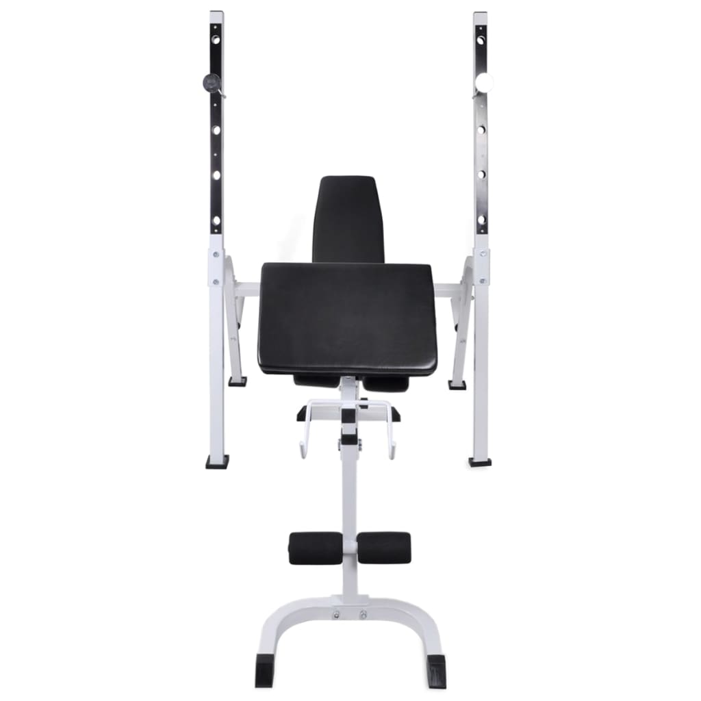 vidaXL Bancă antrenament rastel greutăți, set haltere/gantere, 60,5kg vidaXL Bancă antrenament rastel greutăți, set haltere/gantere, 60,5kg