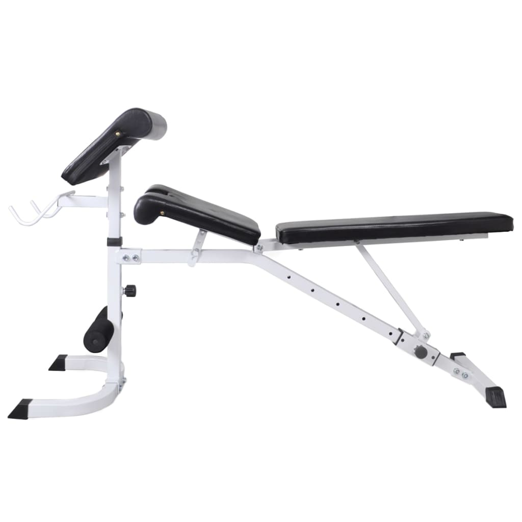 vidaXL Bancă antrenament rastel greutăți, set haltere/gantere, 60,5kg vidaXL Bancă antrenament rastel greutăți, set haltere/gantere, 60,5kg