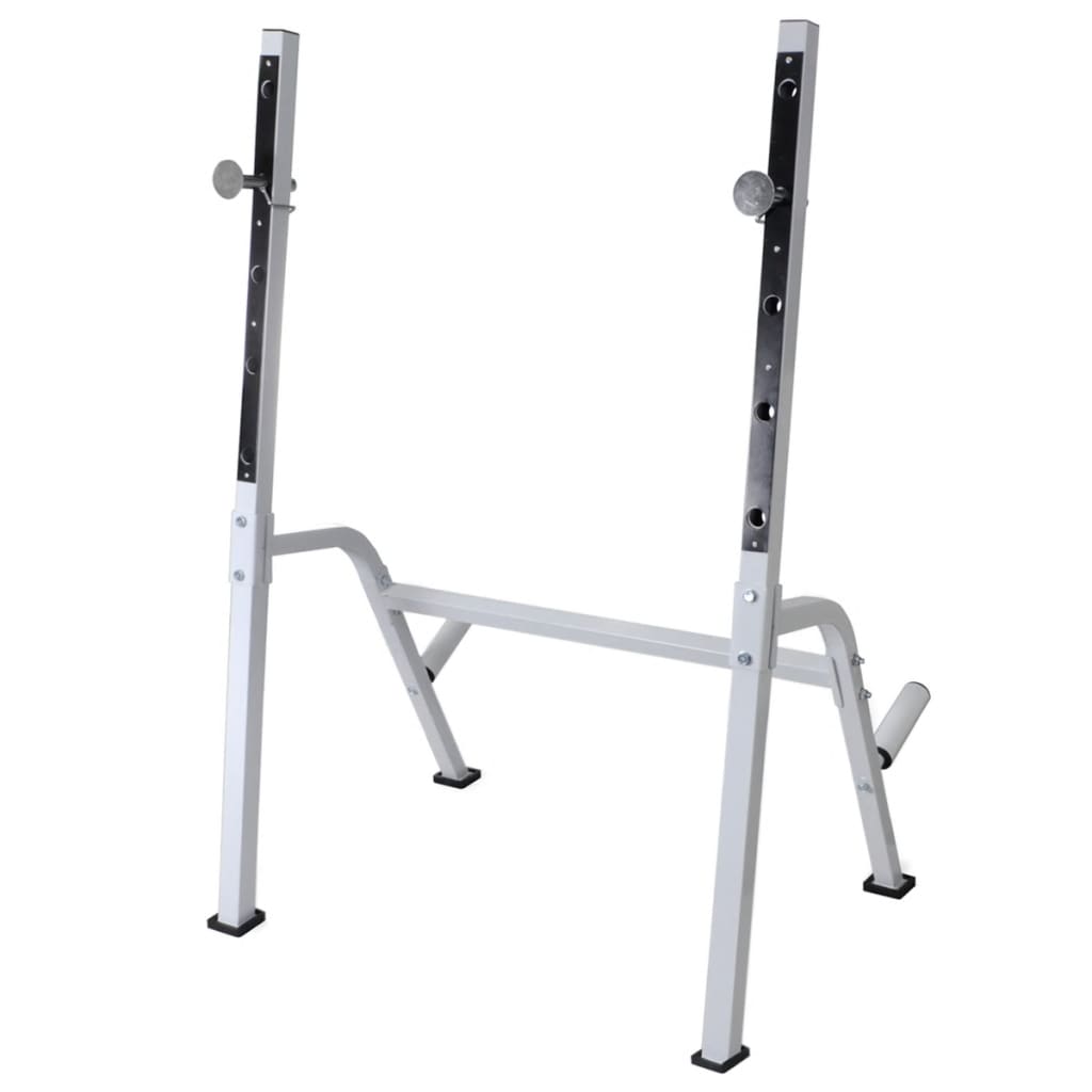 vidaXL Bancă antrenament rastel greutăți, set haltere/gantere, 60,5kg vidaXL Bancă antrenament rastel greutăți, set haltere/gantere, 60,5kg