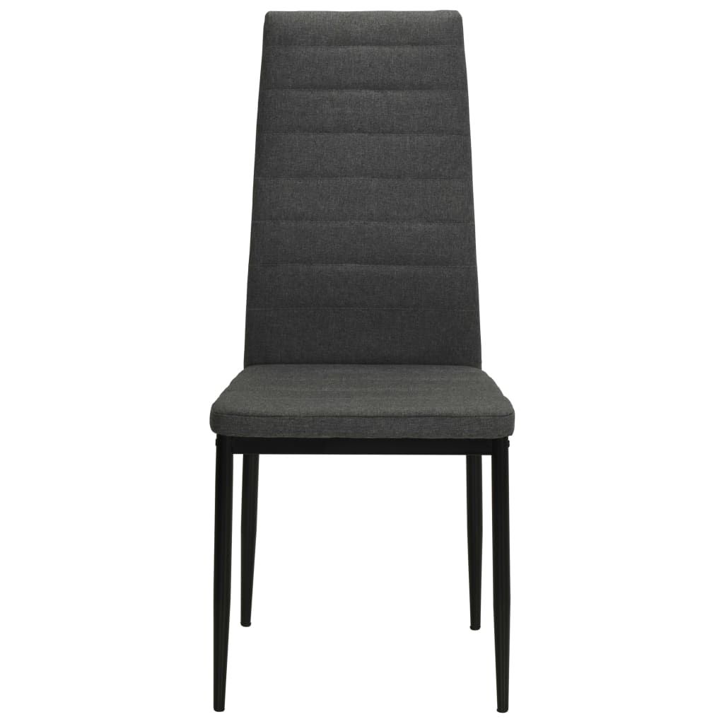 vidaXL Scaune de sufragerie, 6 buc., gri închis, material textil