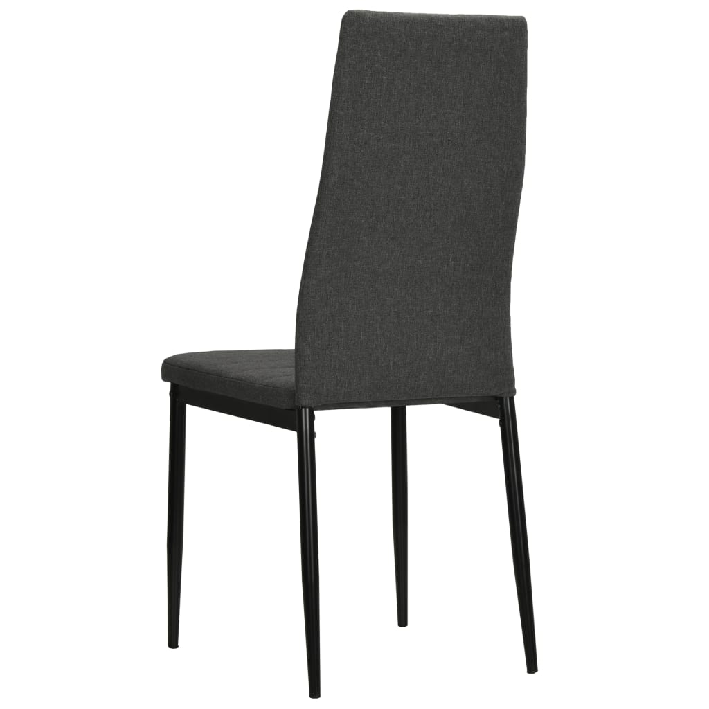 vidaXL Scaune de sufragerie, 6 buc., gri închis, material textil