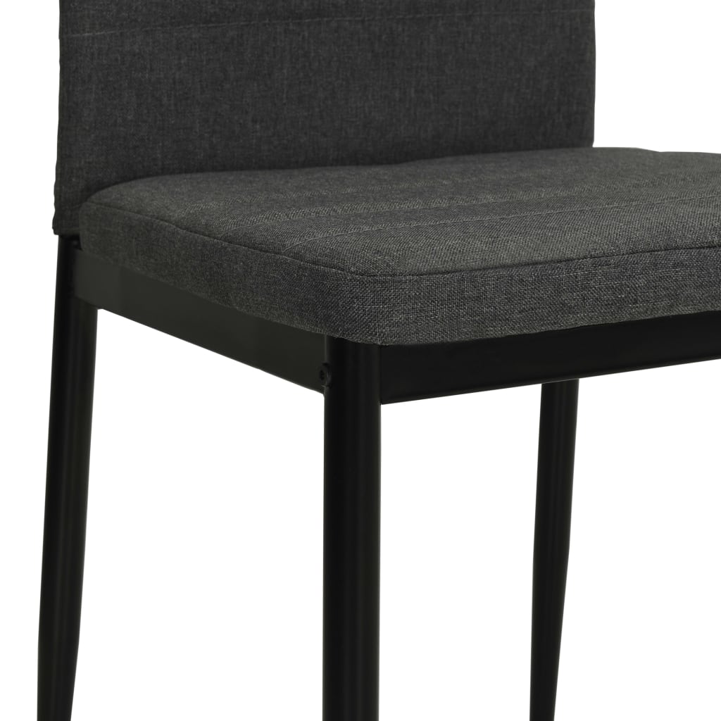 vidaXL Scaune de sufragerie, 6 buc., gri închis, material textil