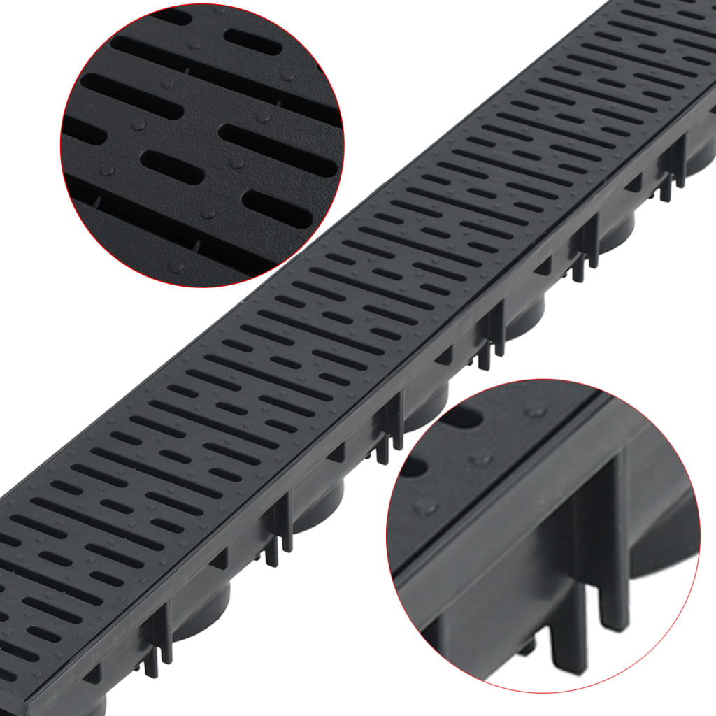vidaXL Canale de drenaj, 2 m, plastic vidaXL Canale de drenaj, 2 m, plastic
