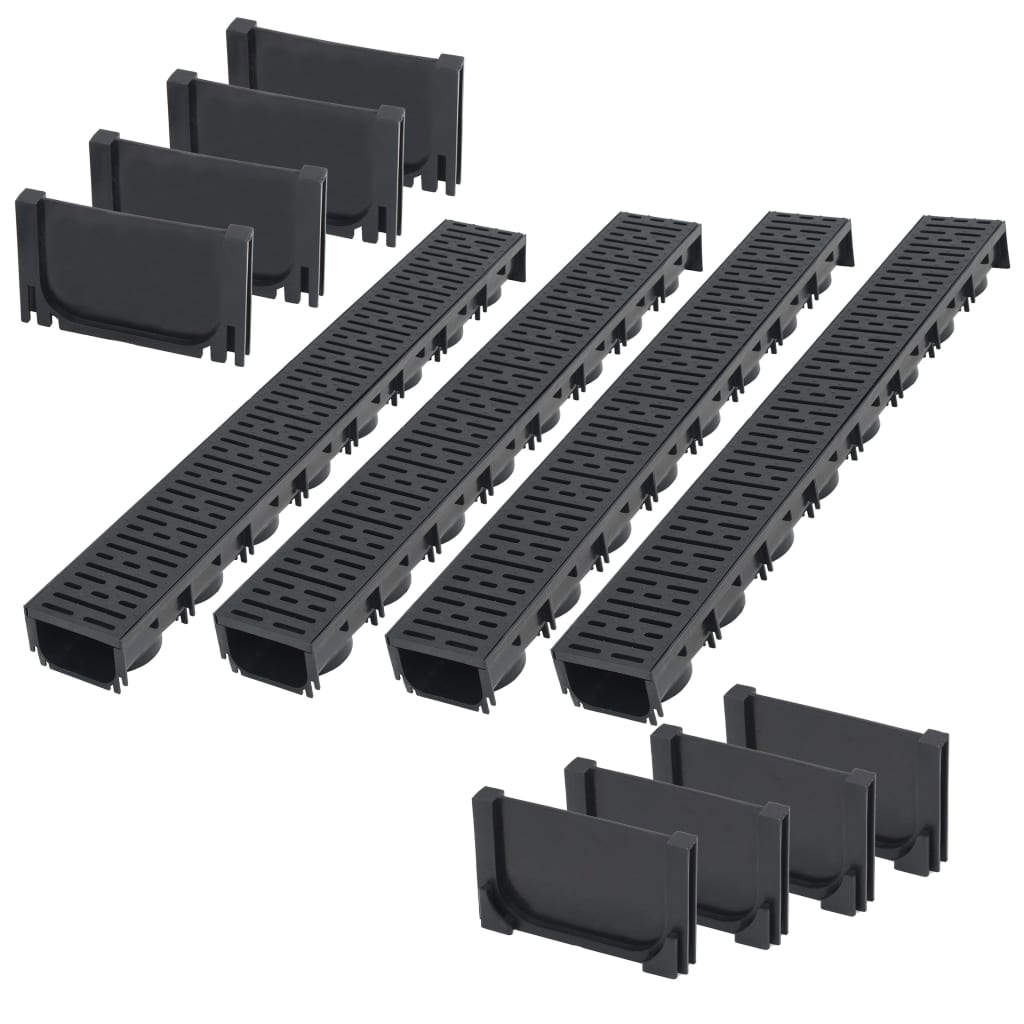 vidaXL Canale de drenaj, 4 m, plastic vidaXL Canale de drenaj, 4 m, plastic